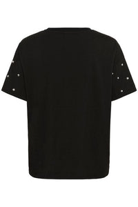 Kahelen Studded Black T-Shirt