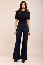Load image into Gallery viewer, Wide Jeans With Patch Pockets - Dark Denim
