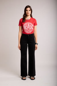 Natasha Patch Pocket Jeans - Black