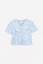 Load image into Gallery viewer, Crochet Top With Collar - Blue
