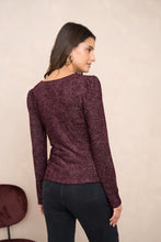 Load image into Gallery viewer, Sparkly Long Sleeve Top - Plum
