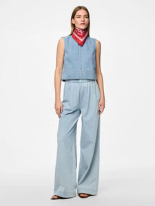 PCSmidi Wide Leg Denim Trousers