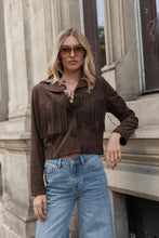 Load image into Gallery viewer, Dory Fringed Jacket - Chocolate
