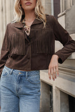 Load image into Gallery viewer, Dory Fringed Jacket - Chocolate
